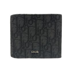 極美品 DIOR ディオール オブリーク トロッター 折り財布 ジャガード