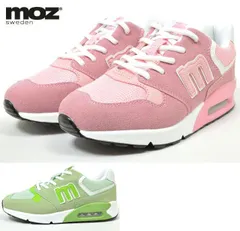 モズ MZ-9023A moz レディーススニーカー ウォーキングシューズ ウォーキングスニーカー ローカットスニーカー レースアップ 紐靴 ひも靴 軽量 洗えるインソール 洗える中敷き 軽い 婦人 靴 ピンク ミント 緑 グリーン
