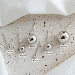 種類1：シルバー/2.5mm 925シルバーアレルギー対応ピアス (T)