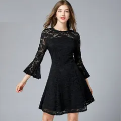 大きいサイズ L～6L パーティードレス パーティドレス フォーマルドレス 結婚式 二次会 披露宴 ママ会 背中露出 花柄総レースドレス ワンピース(T)