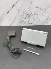 【動作OK・安心補償】 ニンテンドー DS Lite  クリスタルホワイト 本体  USG-001 動作確認済み 純正アダプター付属 1219-214