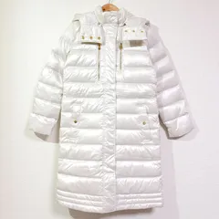 ローレンラルフローレン LAULEN RALPH LAUREN 2wayダウンコート オーバーサイズ 450フィルパワー ホワイト×ゴールド S-M相当 ※ベルト欠品