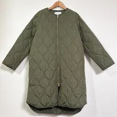 美品 Emma Taylor 撥水 エマテイラー 美シルエット3wayキルティングフードコート EM202110058R4 ボアライナー付き カーキ 36 ※フード欠品