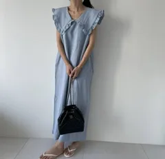 ワンピース ジャンパースカート 袖なし ロングスカート (T)