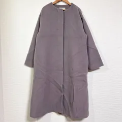 N. ナチュラルビューティーベーシック 24AW インペリアルモッサノーカラーコート 日本製ファブリック 尾州ウール グレー FREE相当