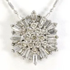 K18WG　ネックレス　necklace　ダイヤ　カード鑑別書　総重量約3.1g　約45cm