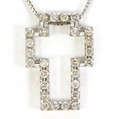 K18WG　ネックレス　necklace　ダイヤ　0.70　カード鑑別書　総重量約5.8g　約44cm