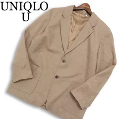 UNIQLO U ユニクロ ユー ルメール 秋冬 ウール混★ ジャージー テーラード ジャケット ブレザー Sz.L メンズ ベージュ