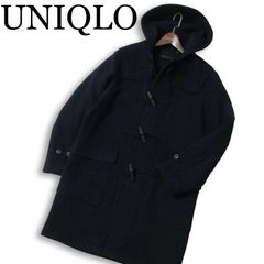 ✨美品✨UNIQLO ダッフルコート [L] ネイビー タッセル合皮 ウール混