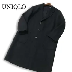 UNIQLO U ユニクロ ユー ルメール 秋冬★ ダブルフェイス オーバー チェスター コート Sz.L メンズ 黒