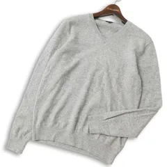 UNIQLO ユニクロ 秋冬 高級!! カシミヤ100%★ Vネック ニット セーター Sz.M メンズ グレー