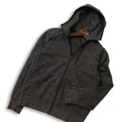 UNIQLO ユニクロ 秋冬 メランジ ドライ ストレッチ★ スウェット フルジップ パーカー Sz.M メンズ 灰 グレー