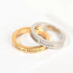 MAISON MARGIELA メゾン マルジェラ 指輪 リング ロゴ リング SM1UQ0080 SV0158 メンズ ゴールド シルバー シンプル ロゴ 刻印 プレゼントのサムネイル