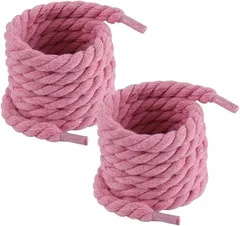 ideastore シューレース 靴ひも ロープ 太め レディース メンズ 120cm 2本セット (ピンク)