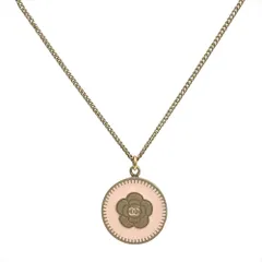シャネル CHANEL カメリア 06P ネックレス メタル ピンク ゴールド金具 ココマーク レディース【中古】
