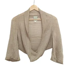 Sybilla(シビラ) ボレロ サイズM レディース - ベージュ 半袖/ラメ