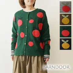 ＊【新品】【BARNDOOR バーンドア】みかん ジャガード ニット カーディガン (1203005m)レディース 秋 冬 北欧 アウター 羽織 温か 暖か ナチュラル 服 新作 シンプル おしゃれ コーディネート ナチュランド 人気 30代 40代 50代