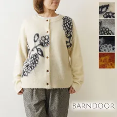 ＊【新品】【BARNDOOR バーンドア】木の実 ジャガード ニット カーディガン (1203007m)レディース 秋 冬 北欧 ゆったり アウター 羽織 暖か 温か ナチュラル 服 新作 おしゃれ コーディネート ナチュランド 人気 40代 50代 60代