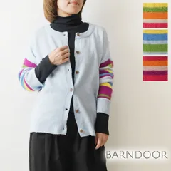 ＊【新品】【BARNDOOR バーンドア】ボーダー ジャガード ニット カーディガン (1203011m)レディース 秋 冬 北欧 ゆったり アウター 羽織 暖か 温か ナチュラル 服 おしゃれ コーディネート ナチュランド 人気 40代 50代 60代