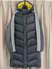 adidas アディダス 中綿 ダウン ベンチコート 160 ネイビー ジュニア キッズ