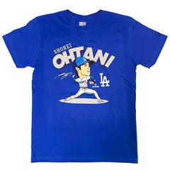 【在庫処分】【特別価格】NEW ERA ニューエラ Tシャツ TEES 大谷翔平 所属 ロサンゼルス ドジャース Los Angeles Dodgers BASEBALL NZ2403B ブルー ホワイト  [並行輸入品]