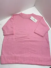 【新品未使用品】 Courreges  クレージュ ニット セーター ピンク 半袖 レディース 9R Hのサムネイル