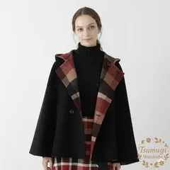 【未使用 タグ付き】ブルーレーベルクレストブリッジ　リバーシブル　ポンチョ　38 極美品✨】ブルーレーベルクレストブリッジ ポンチョ リバーシブル