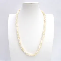◆淡水パール 5連ネックレス 留具SILVER 【ネックレス/ペンダント/トップ/アクセサリー】 ブランド【中古】 