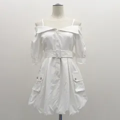 eimy istoire / エイミーイストワール ◆オフショルダーバルーンミニワンピース/ホワイト/サイズS/タグ付き 1124230448 【レディース/ガールズ/LADY/女性/婦人】 レディースファッション【中古】 