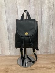 極美品 COACH オールドコーチ リュック ターンロック ブラック レザー