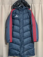 adidas アディダス ダウン ベンチコート 150 ネイビー キッズ ジュニア