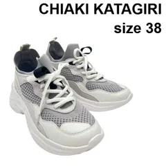 チアキカタギリ CHIAKI KATAGIRI スニーカー チャンキー  ボリュームソールニット 白 グレー ベージュ 38 24cm前後 レディース S5Y510のサムネイル