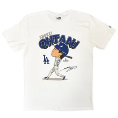 【在庫処分】【特別価格】NEW ERA ニューエラ Tシャツ TEES バッター 大谷翔平 所属 ロサンゼルス ドジャース Los Angeles Dodgers BASEBALL NZ2403B ブルー ホワイト  [並行輸入品]