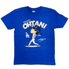 【在庫処分】【特別価格】NEW ERA ニューエラ Tシャツ TEES バッター 大谷翔平 所属 ロサンゼルス ドジャース Los Angeles Dodgers BASEBALL NZ2403B ブルー ホワイト  [並行輸入品]
