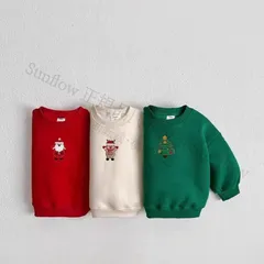 【新品未使用】キッズ クリスマス衣装 子供服 トレーナー 可愛い サンタ服ベビー服 赤ちゃん 裏ボア 暖かい パーカー 幼児 男の子 女の子クリスマスイブ パーティー CQPZH1219Q006