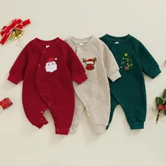【新品未使用】ベビー服 クリスマス 衣装 ロンパース 幼児 カバーオール 子供 赤ちゃん サンタクロース 孫 聖夜パーティー 子供服 クリスマスプレゼント CQPZH1219Q004