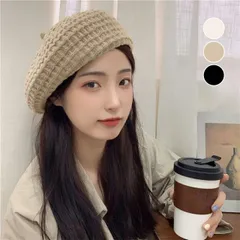 ベレー帽 レディース ニット帽子 3色(T)