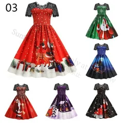 【新品未使用】クリスマス衣装 レディース ワンピース 仮装 コスプレ 雪柄 サンタ コスチュームプリント ガールズ Xmas ギフト イベント パーティー クリスマス 演出服 CQPZH1219Q309