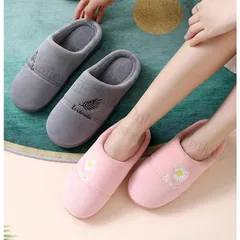 【新品未使用】スリッパ 冬用 もこもこ あったかい ボアスリッパ カープルお揃い ハート柄 防寒 暖かい 柔らかい 洗える 滑り止め 静音 室内履き オフィス ルームシューズ 家族 CQPZH1219Q092