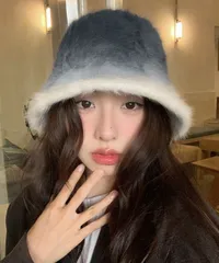 バケットハット 起毛 暖かい 秋冬 韓国 (T)