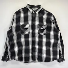 古着 80's/80年代 ヴィンテージ ファイブブラザー FIVE BROTHER USA製 長袖シャツ 大きいサイズ ネルシャツ ブロックチェック  3XL  ホワイト メンズ