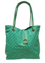 ゲラルディーニ トートバッグ　ハンドバッグ　ショルダーバッグ グリーン 総柄 ソフティ ナイロン レディース GHERARDINI