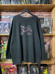【US古着】90s Disney Store Mickey Minnie Rhinestone Sweatshirt | ディズニーストア限定 ミッキー ミニー ラインストーン トレーナー スウェット ブラック L~XL