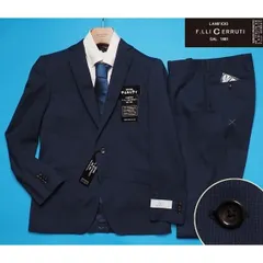 新品10.8万円 大手百貨店扱い 春夏『CERRUTI チェルッティ イタリア製生地』ウール100%  織柄 スーツYA7紺(B) 1513671のサムネイル