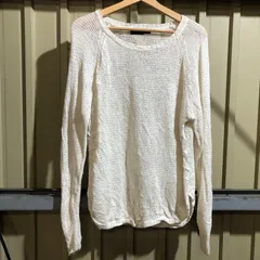 1214 POLO RALPH LAUREN セーター ホワイト L ポロラルフローレン ニット無地 コットン 古着卸 アメリカ仕入