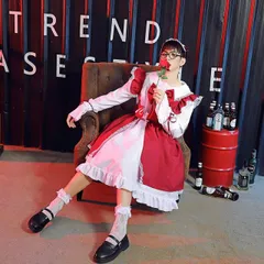 種類6：ブラック/L コスプレ メイド服 ハロウィン衣装 ワンピースロリータ (T)