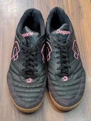 Desporte デスポルチ カンピーナス JP II 24cm 黒×ピンク 室内用 トレーニングシューズ