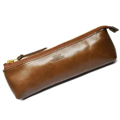 数量限定【訳アリお得品】B品 コデル atelierCODEL ペンケース 筆箱 革 レザーペンケース 栃木レザー 最高級の革の肌触り 日本製 (ダークブラウン) 定価8990円