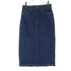 美品 GAP ギャップ コットン ミモレ丈 タイト デニムスカート 25 ブルー レディース 古着