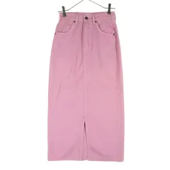 SNIDEL スナイデル Lee コラボ ロング丈 カラー タイトスカート XS ピンク リー レディース 古着